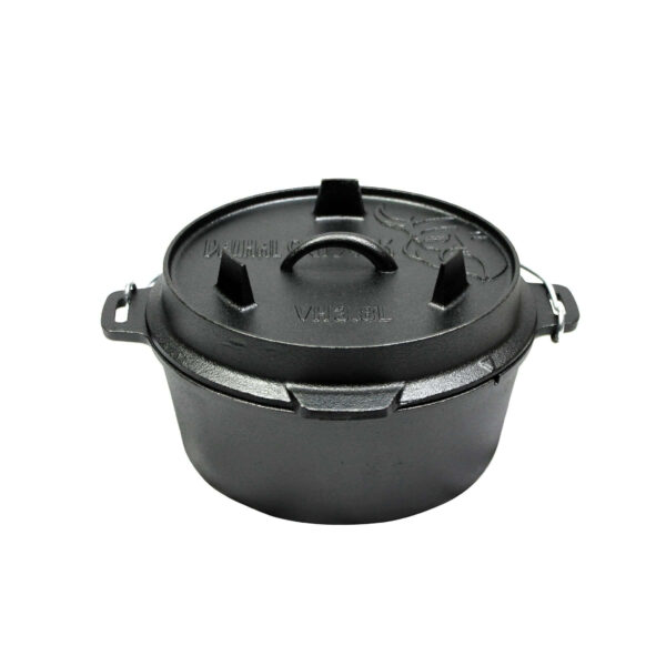 valhal dutch oven braadpan gietijzer 3,8 liter