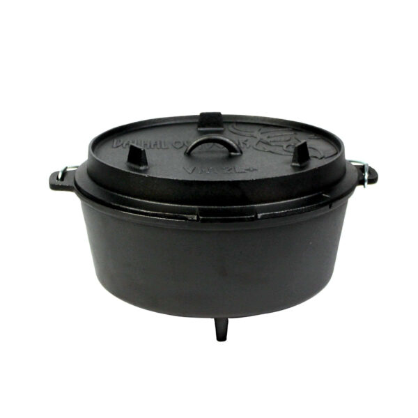 valhal dutch oven gietijzer met pootjes outdoor 12 liter