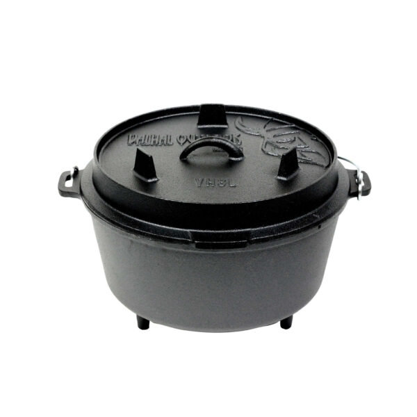 valhal dutch oven gietijzer met pootjes outdoor 8 liter